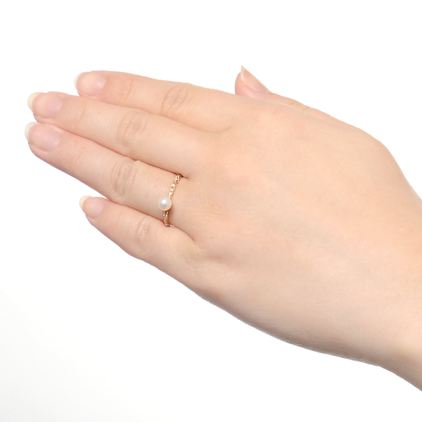 ピンクゴールドリング