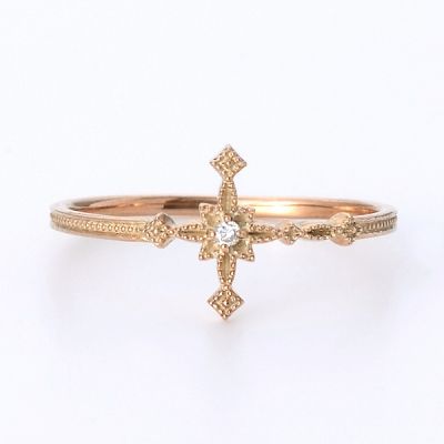 ピンクゴールドリング