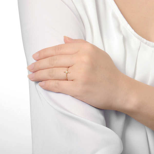 ピンクゴールドリング