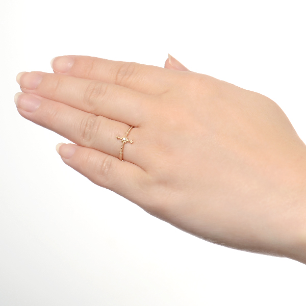 ピンクゴールドリング