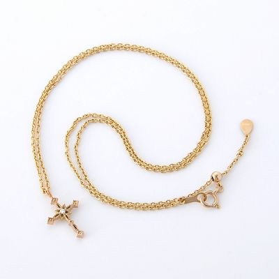 ピンクゴールドネックレス