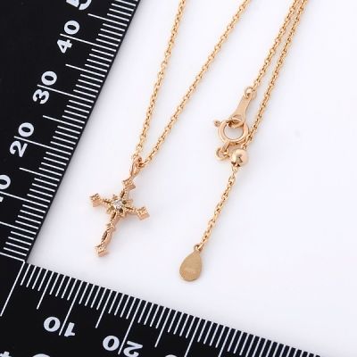 ピンクゴールドネックレス