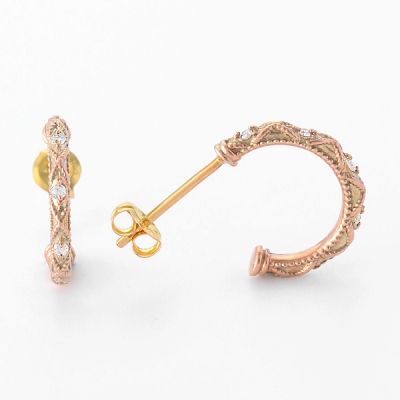 ピンクゴールドピアス