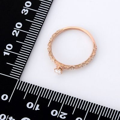 ピンクゴールドリング