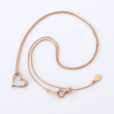 ピンクゴールドネックレス