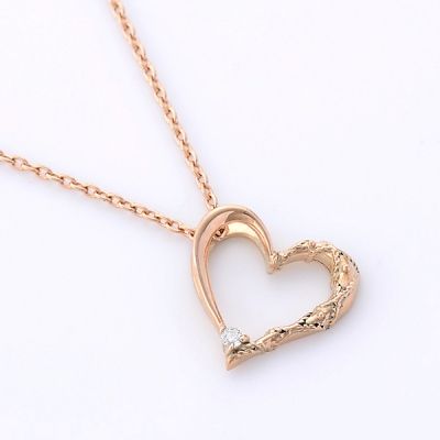 ピンクゴールドネックレス