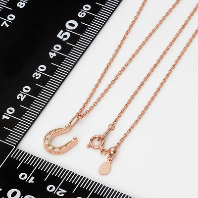 ピンクゴールドネックレス