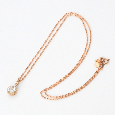 ピンクゴールドネックレス