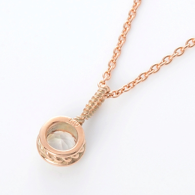 ピンクゴールドネックレス