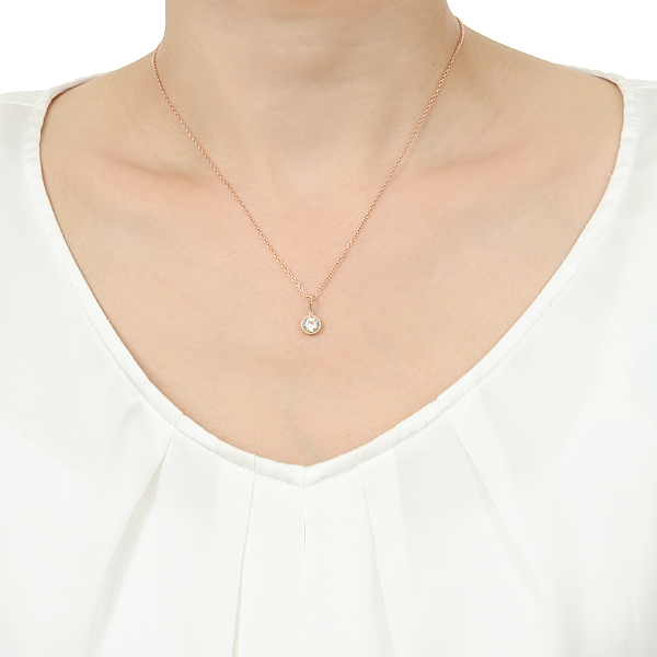 ピンクゴールドネックレス