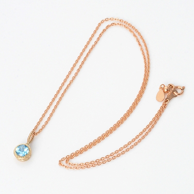 ピンクゴールドネックレス