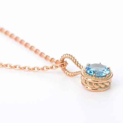 ピンクゴールドネックレス