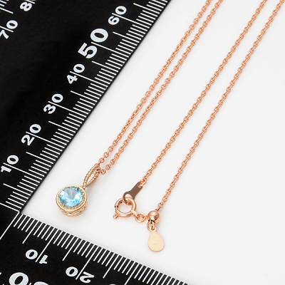 ピンクゴールドネックレス