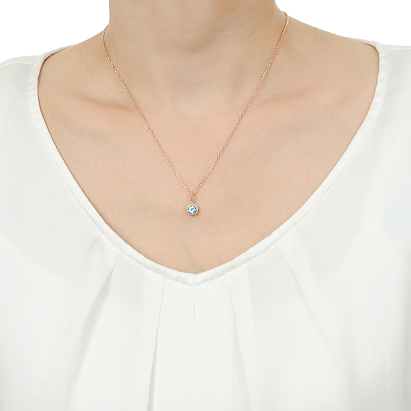 ピンクゴールドネックレス