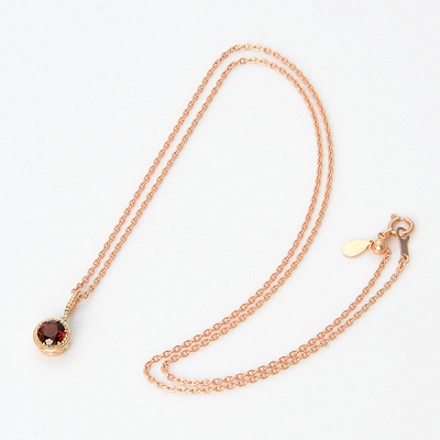 ピンクゴールドネックレス