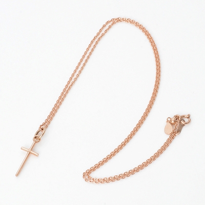 ピンクゴールドネックレス