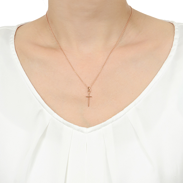 ピンクゴールドネックレス