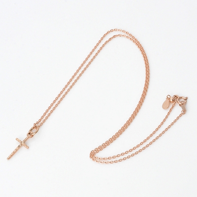 ピンクゴールドネックレス