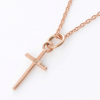 ピンクゴールドネックレス