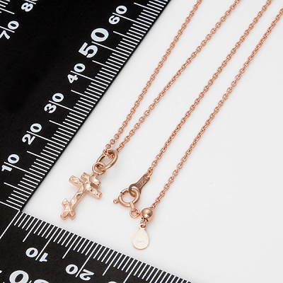 ピンクゴールドネックレス