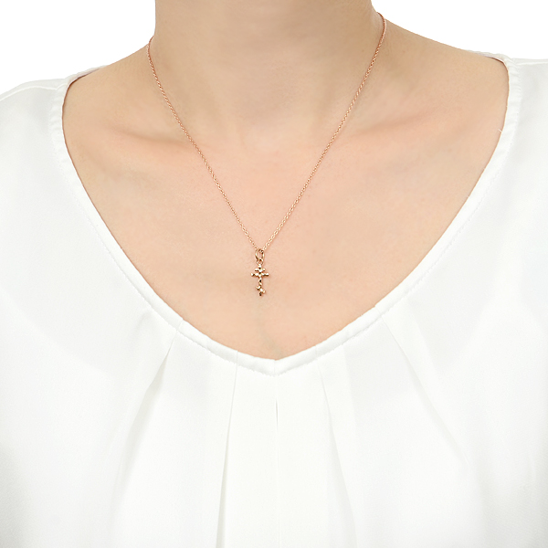 ピンクゴールドネックレス