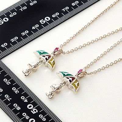 シルバーペアネックレス