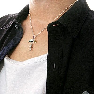 シルバーペアネックレス