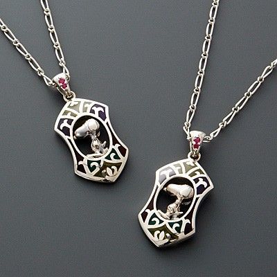 シルバーペアネックレス