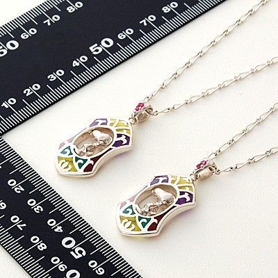 シルバーペアネックレス