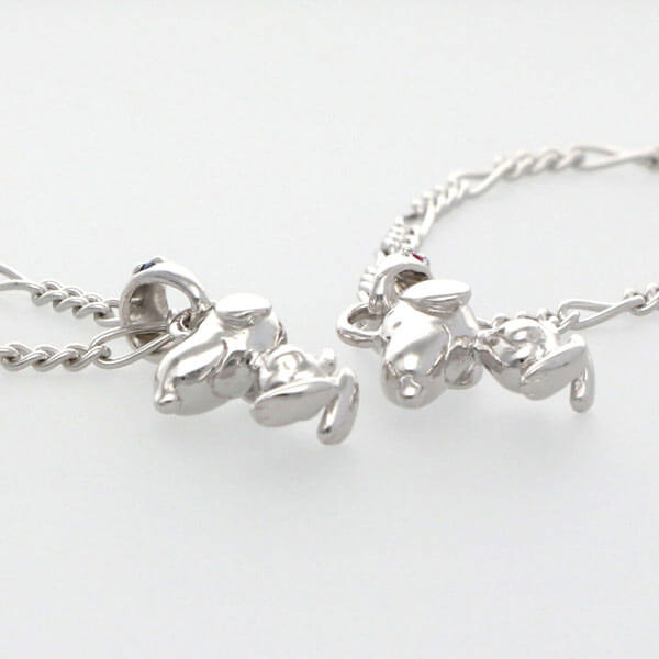 シルバーペアネックレス