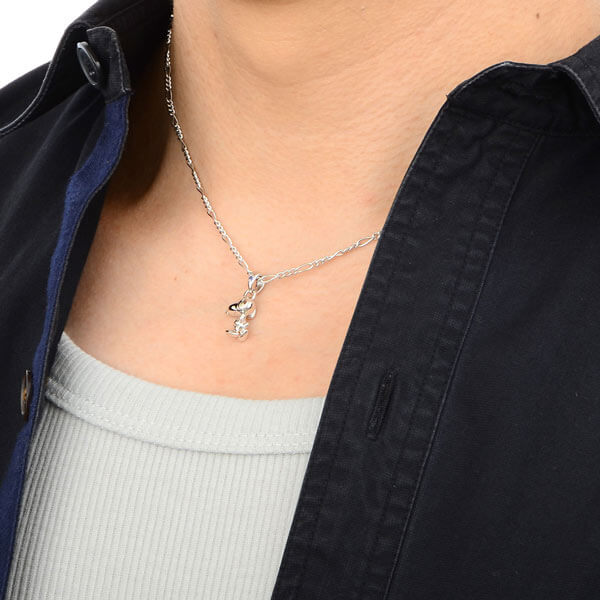 シルバーペアネックレス