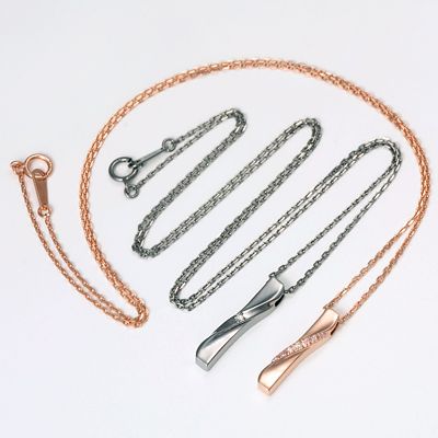 シルバーペアネックレス