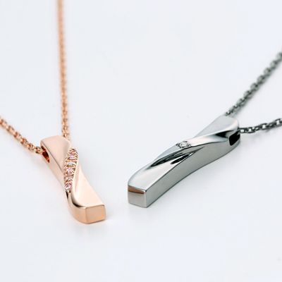 シルバーペアネックレス