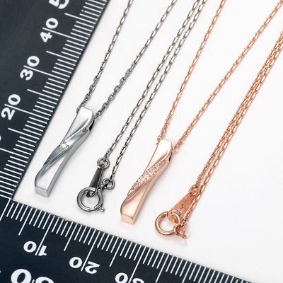 シルバーペアネックレス