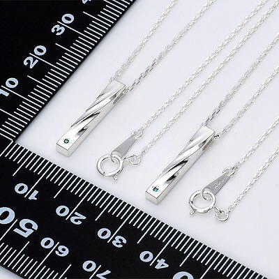 シルバーペアネックレス