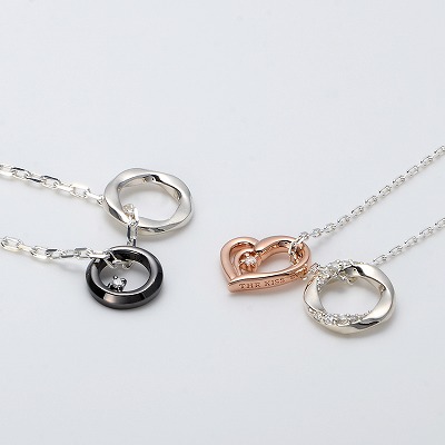 シルバーペアネックレス