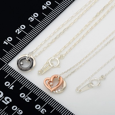 シルバーペアネックレス