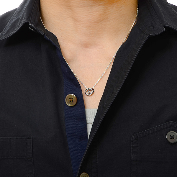 シルバーペアネックレス