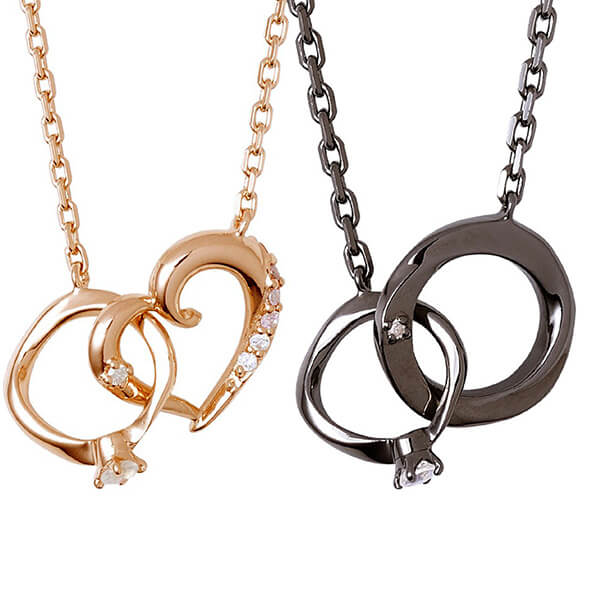 シルバーペアネックレス