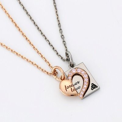 シルバーペアネックレス