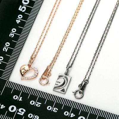 シルバーペアネックレス