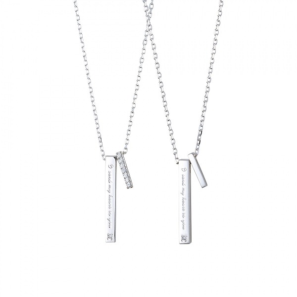 シルバーペアネックレス