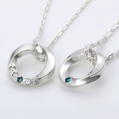 シルバーペアネックレス