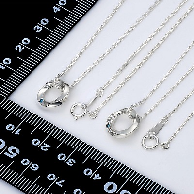 シルバーペアネックレス