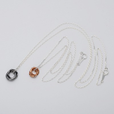 シルバーペアネックレス