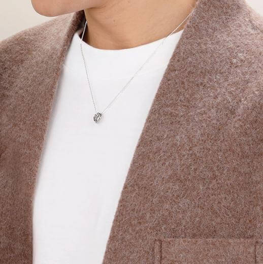 シルバーペアネックレス