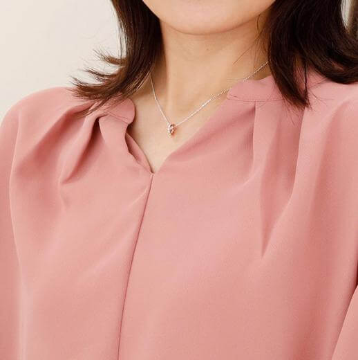 シルバーペアネックレス