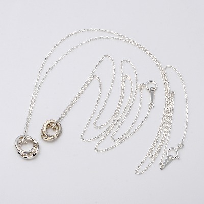 シルバーペアネックレス