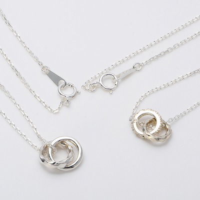 シルバーペアネックレス