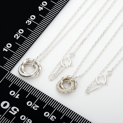 シルバーペアネックレス